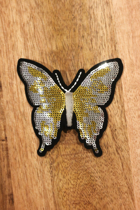 Butterfly embroidered patch