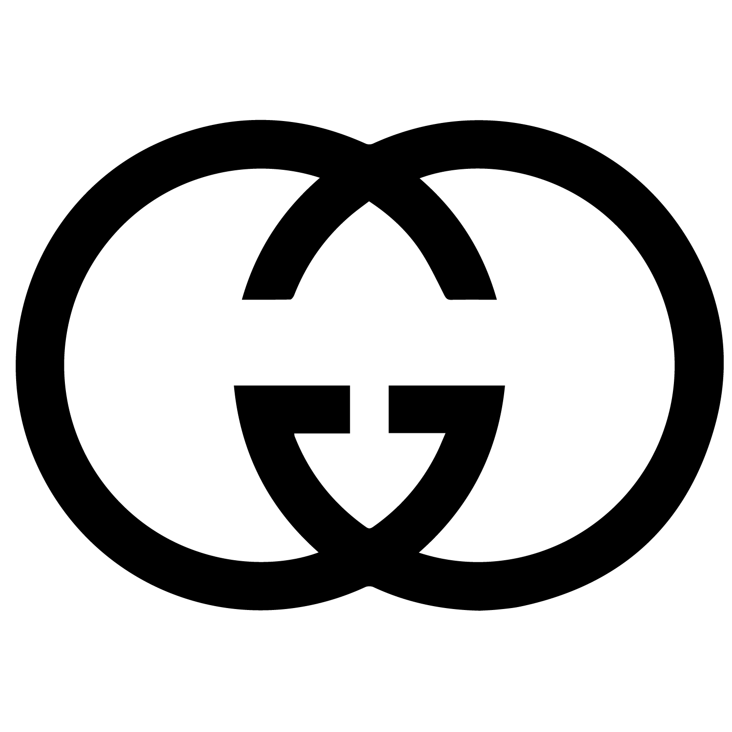 Black GG iron on heat transfers