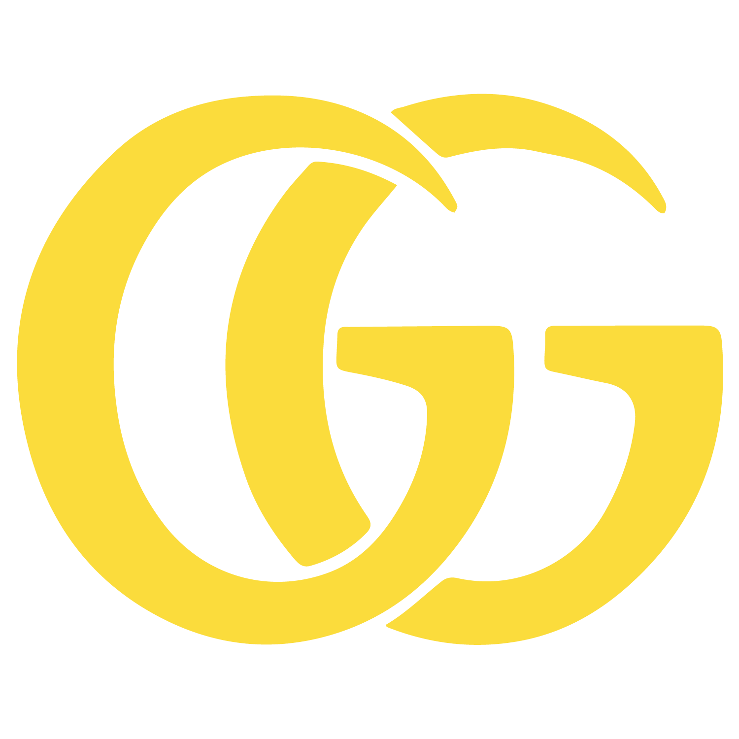 Big gold GG letter iron on heat transfers