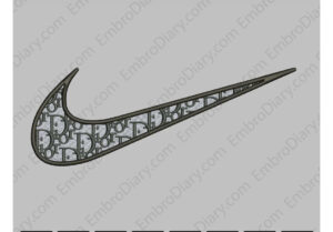 Swoosh dr iron on embroidery patches