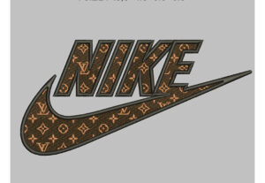 Swoosh LV iron on embroidery patches