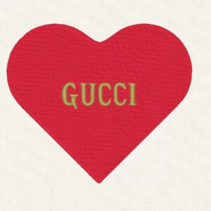 GG Heart iron on embroidery patches