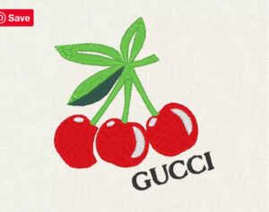 GG cherry iron on embroidery patches