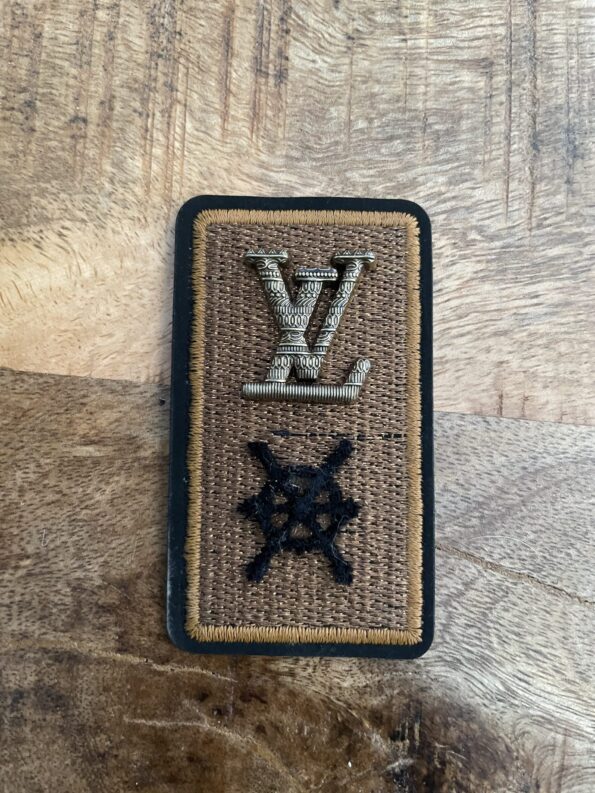 Brown Lv iron on patch