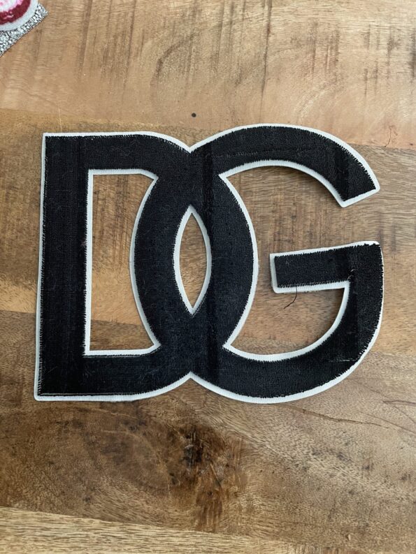 Black DG chenille patches