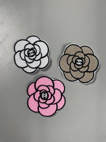 Black and white iron on patches