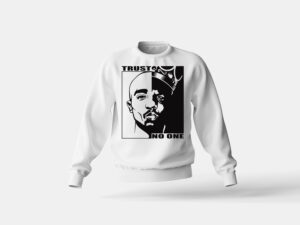 Trust no one graphic sweatshirt