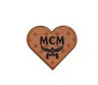 M heart Round iron on embroidery patches