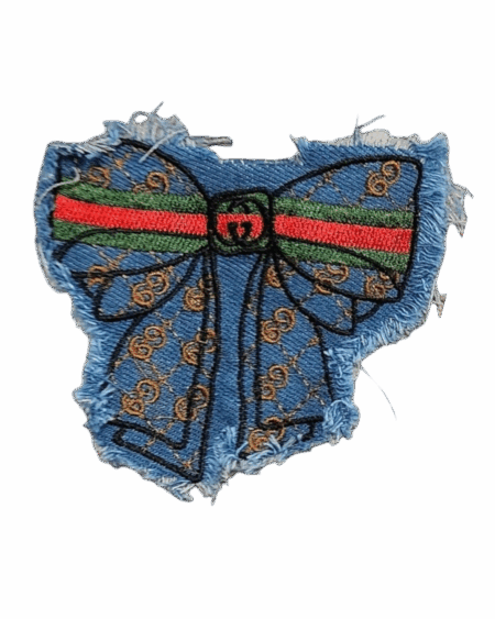 Denim iron on embroidery patches 3