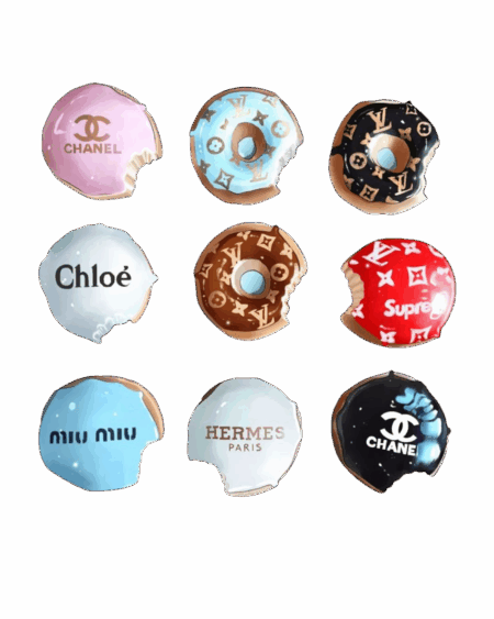 Donut iron on heat transfers