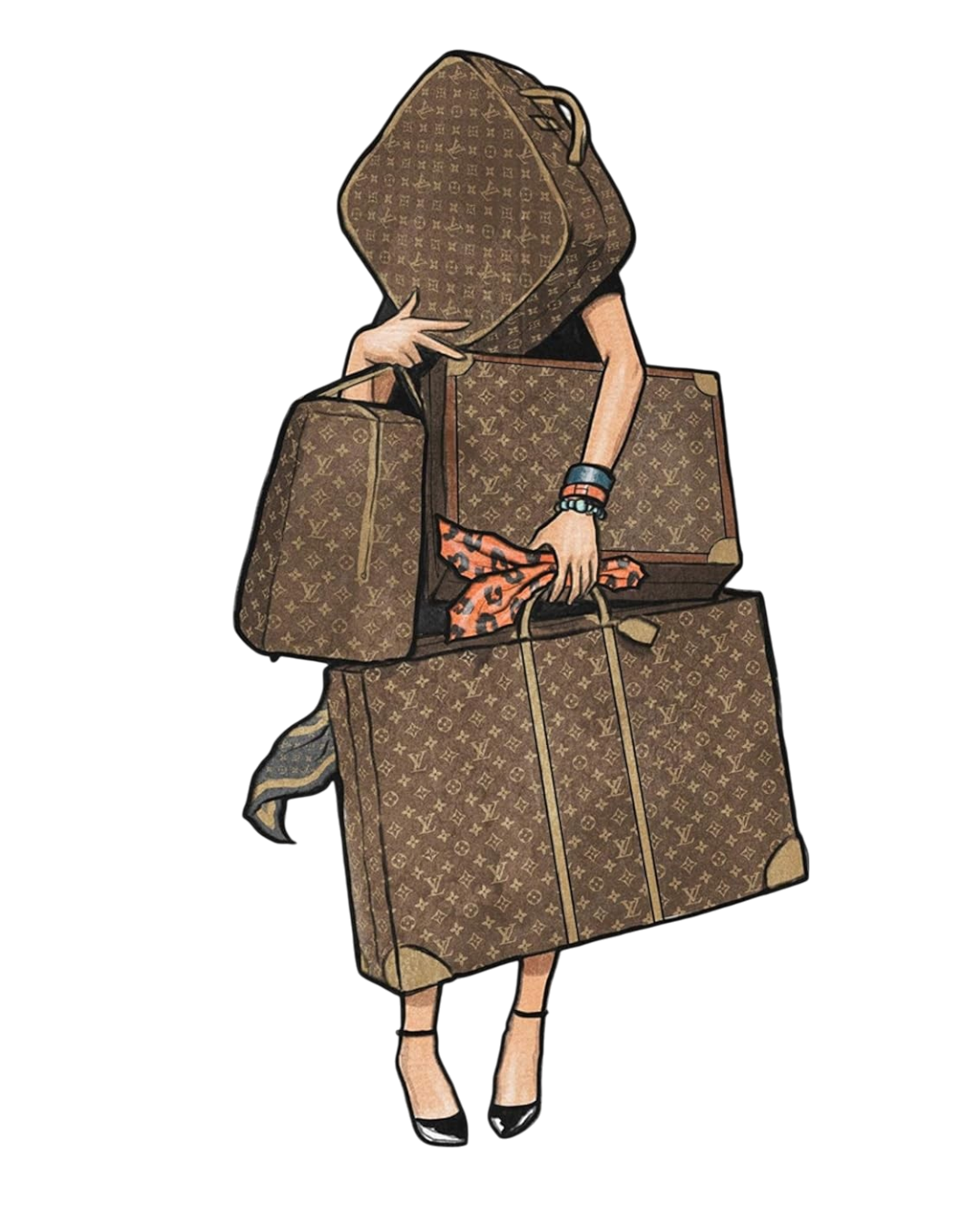 Brown bags iron on heat transfers