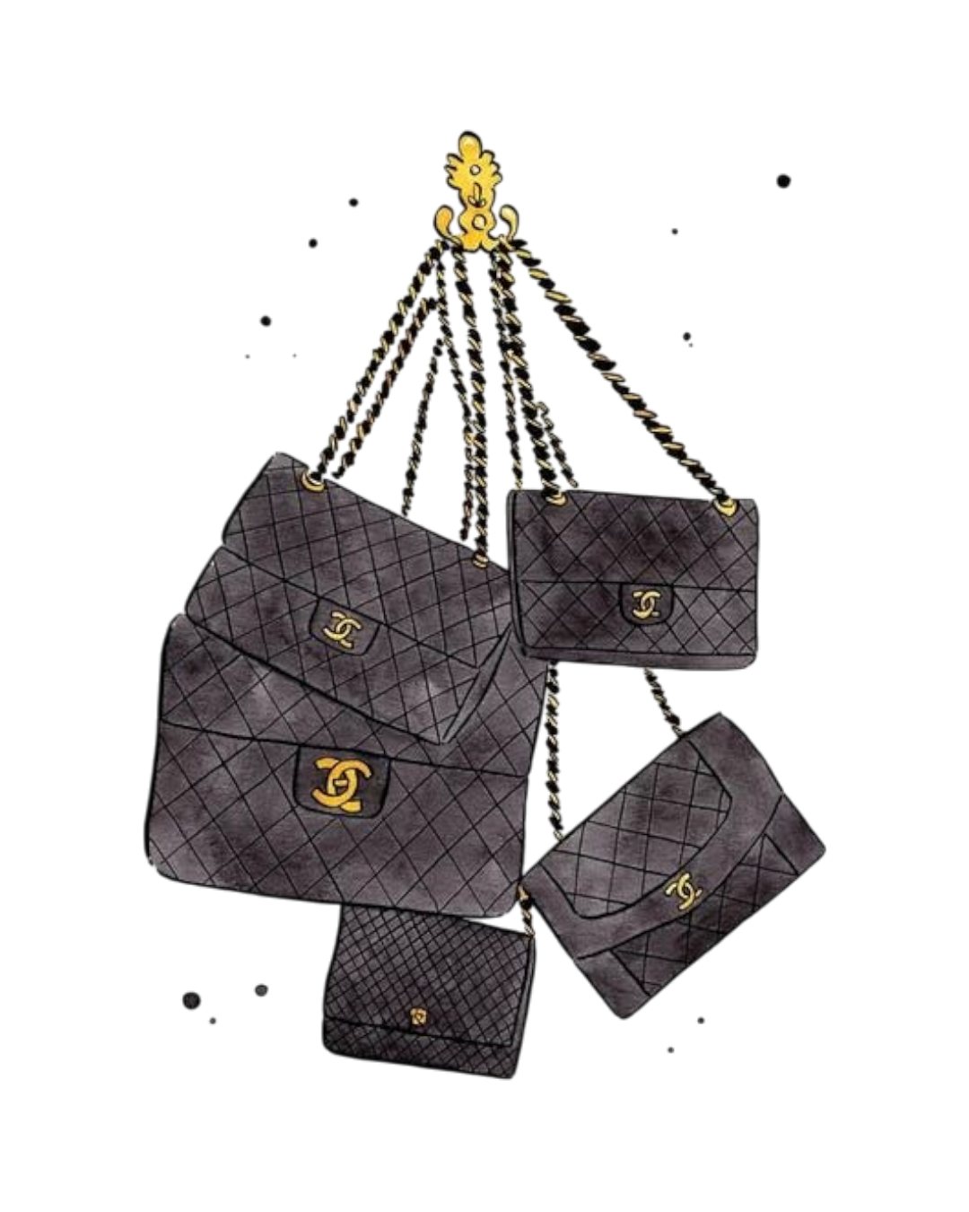 Black bags iron on heat transfers