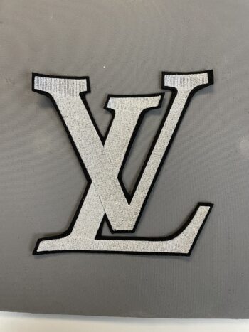 Full silver embroidery iron on patches