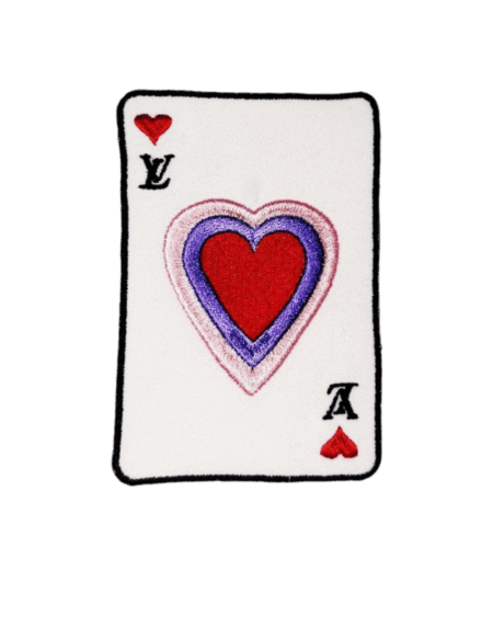 Heart card iron on patches