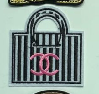 Stripe bag iron on  patch