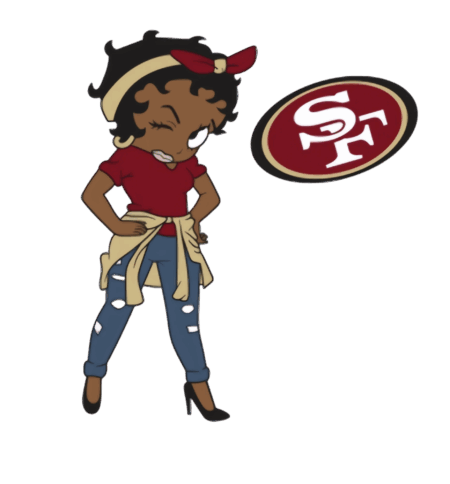 SF Betty melanin girl sports heat transfers