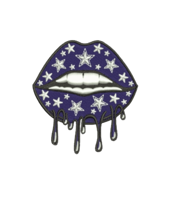 Dallas cowboys lips dripping iron on patches