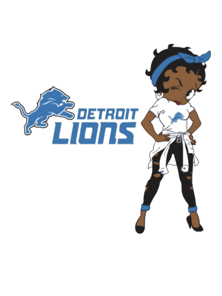 Lions Betty melanin girl sports heat transfers