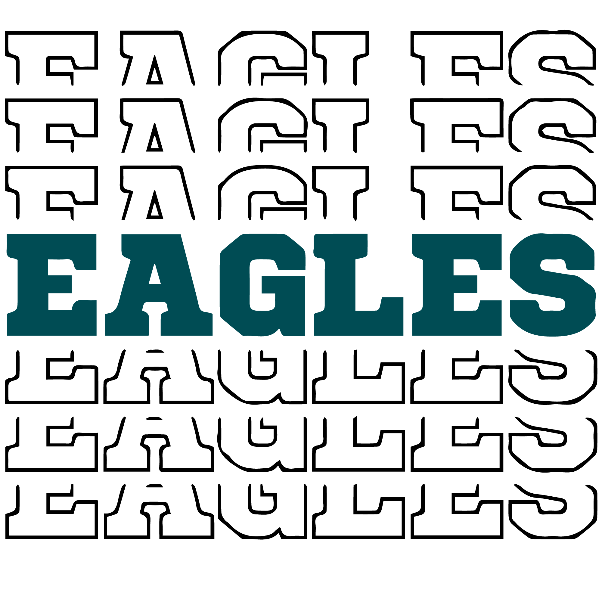 Eagles sports heat transfers