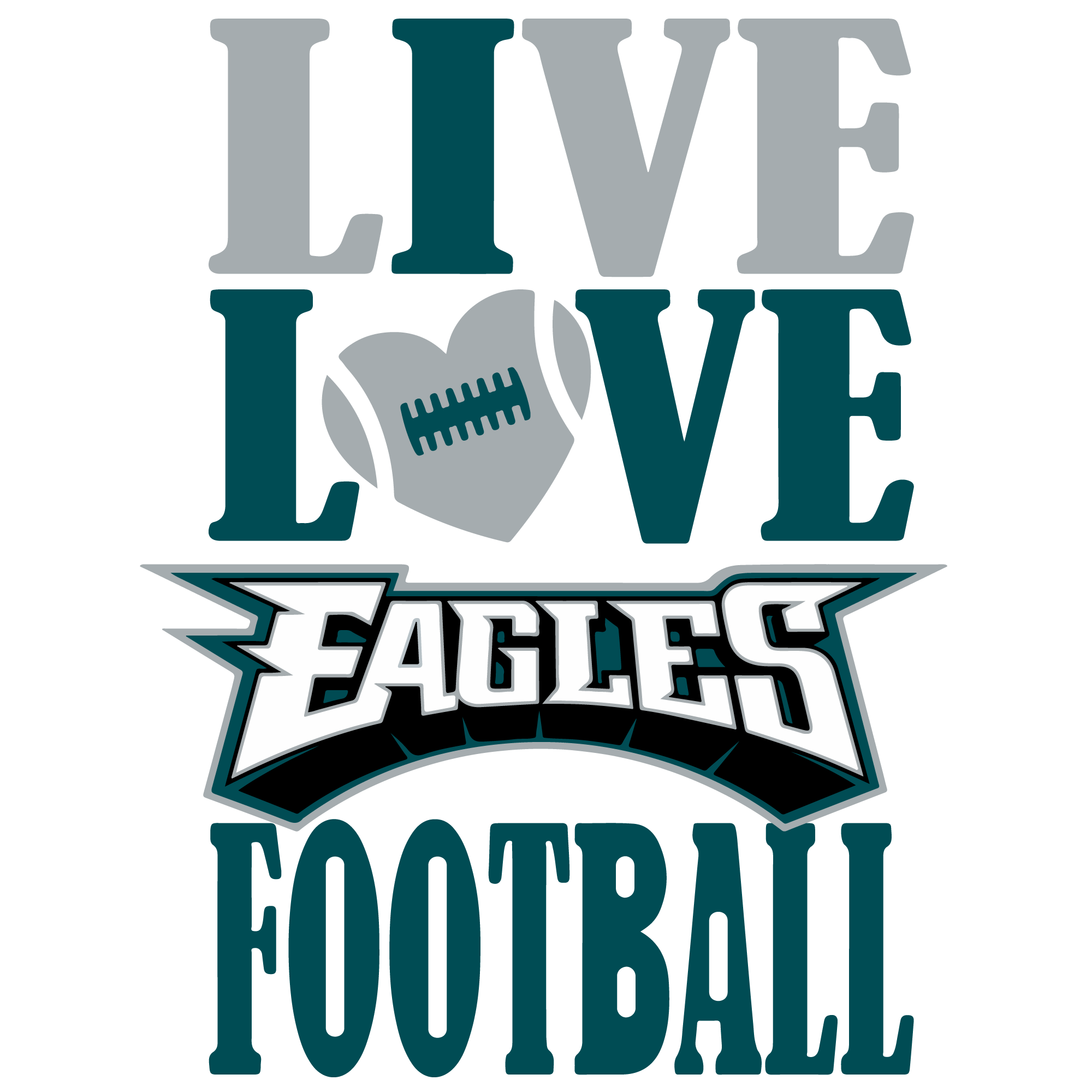 Eagles sports heat transfers