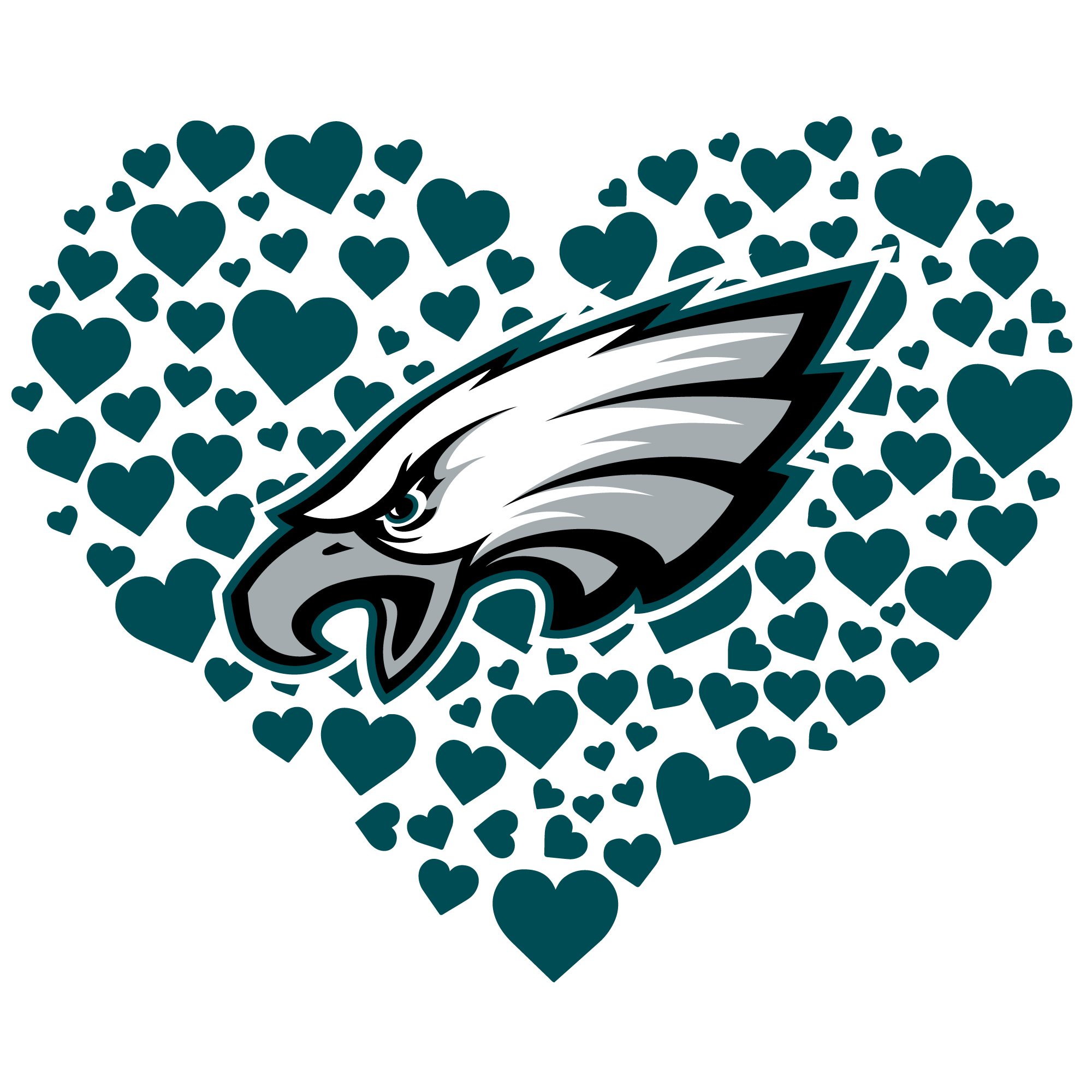 Eagles sports heat transfers