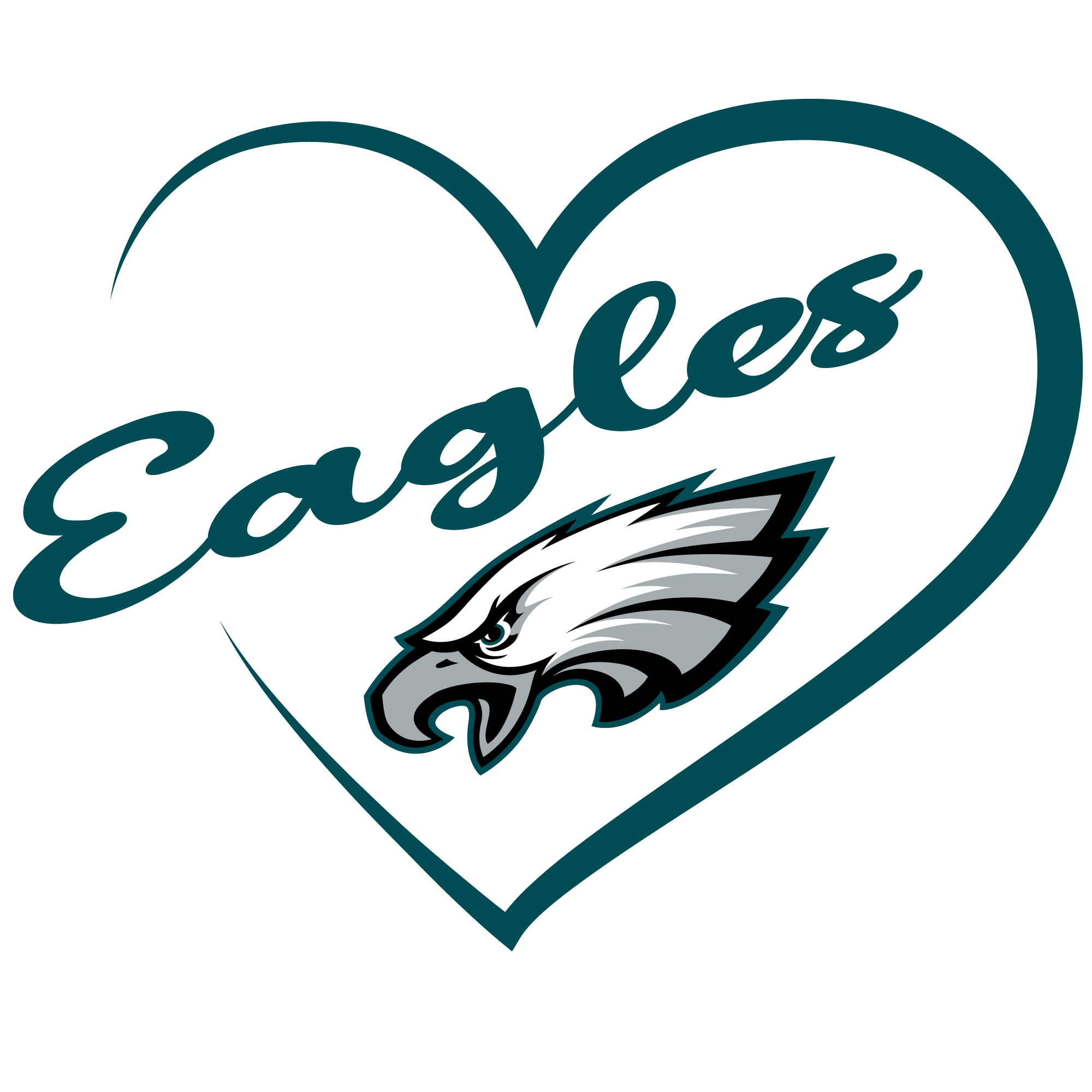 Eagles sports heat transfers