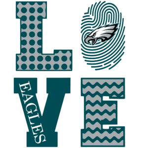 Eagles sports heat transfers