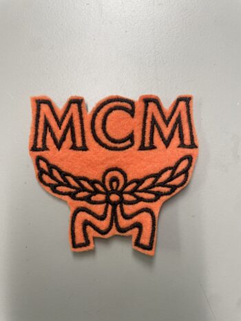 Wing orange embroidery iron on patch