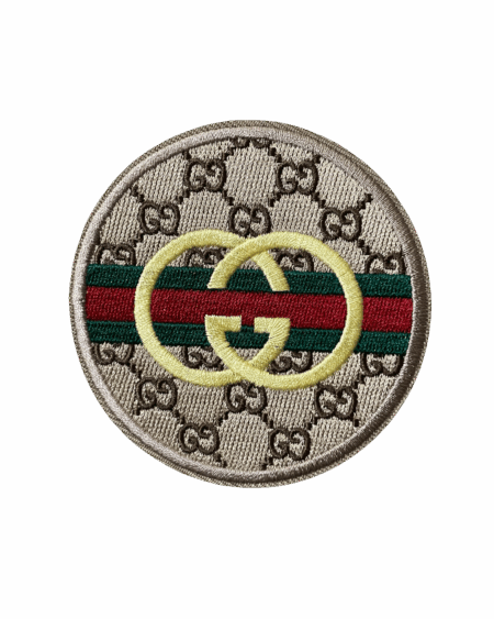 Round iron on embroidery patches 1