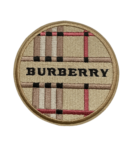 B Round iron on embroidery patches