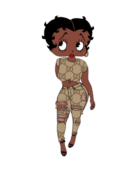 G betty melanin girl iron heat transfers