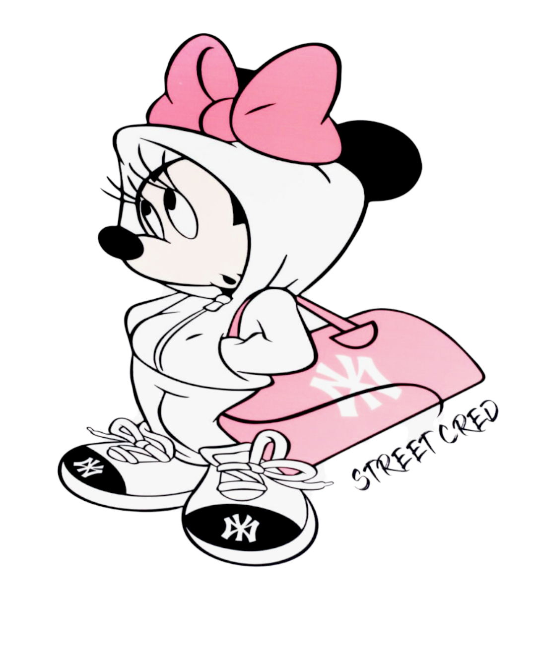 Cartoon Pink NY iron on Heat transfers