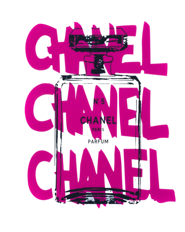 Pink letter iron on heat transfer