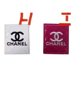 C Square Glossy leatherette iron on patches