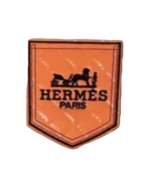 H pocket Glossy leatherette iron on patches