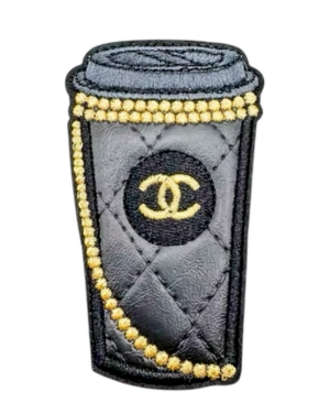 Cup Glossy leatherette iron on patches