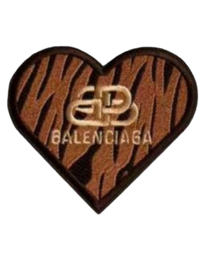 B heart iron on patches